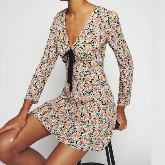 Reformation Mavis Floral Dress Trix NWT 0 - Picture 2 of 9